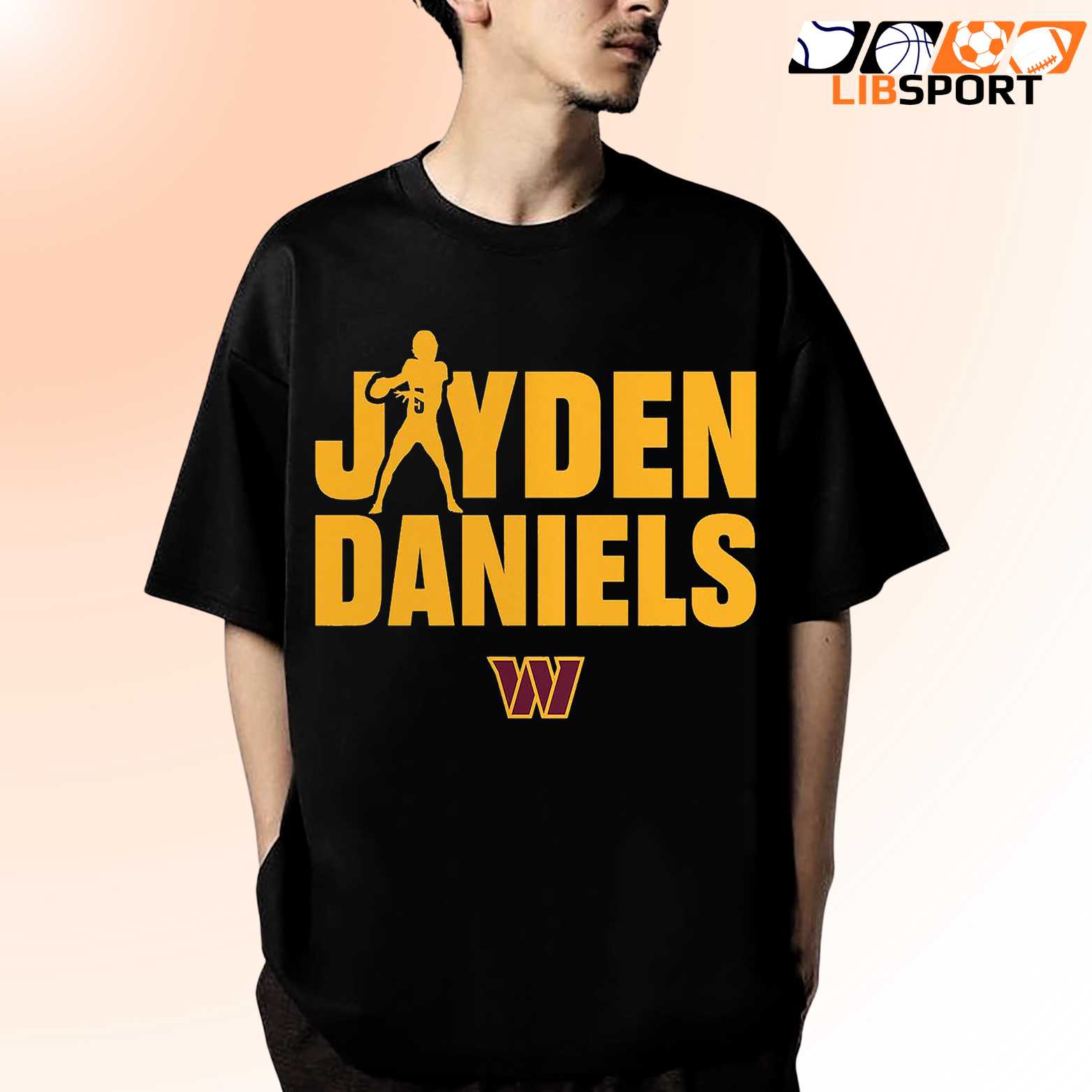 Jayden Daniels Washington Commanders T-Shirt, Play Motion Tee